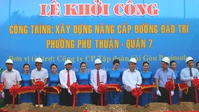 Khởi công 2 công trình xây dựng đường Đào Trí và đường D6 ở quận 7