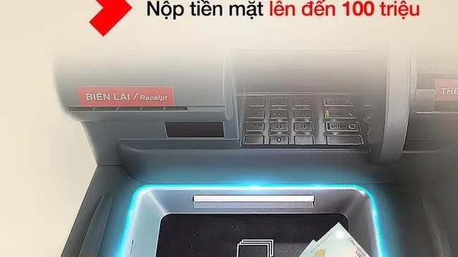 Thêm ngân hàng cho nộp tiền tại máy ATM lên đến đến 100 triệu đồng/ngày