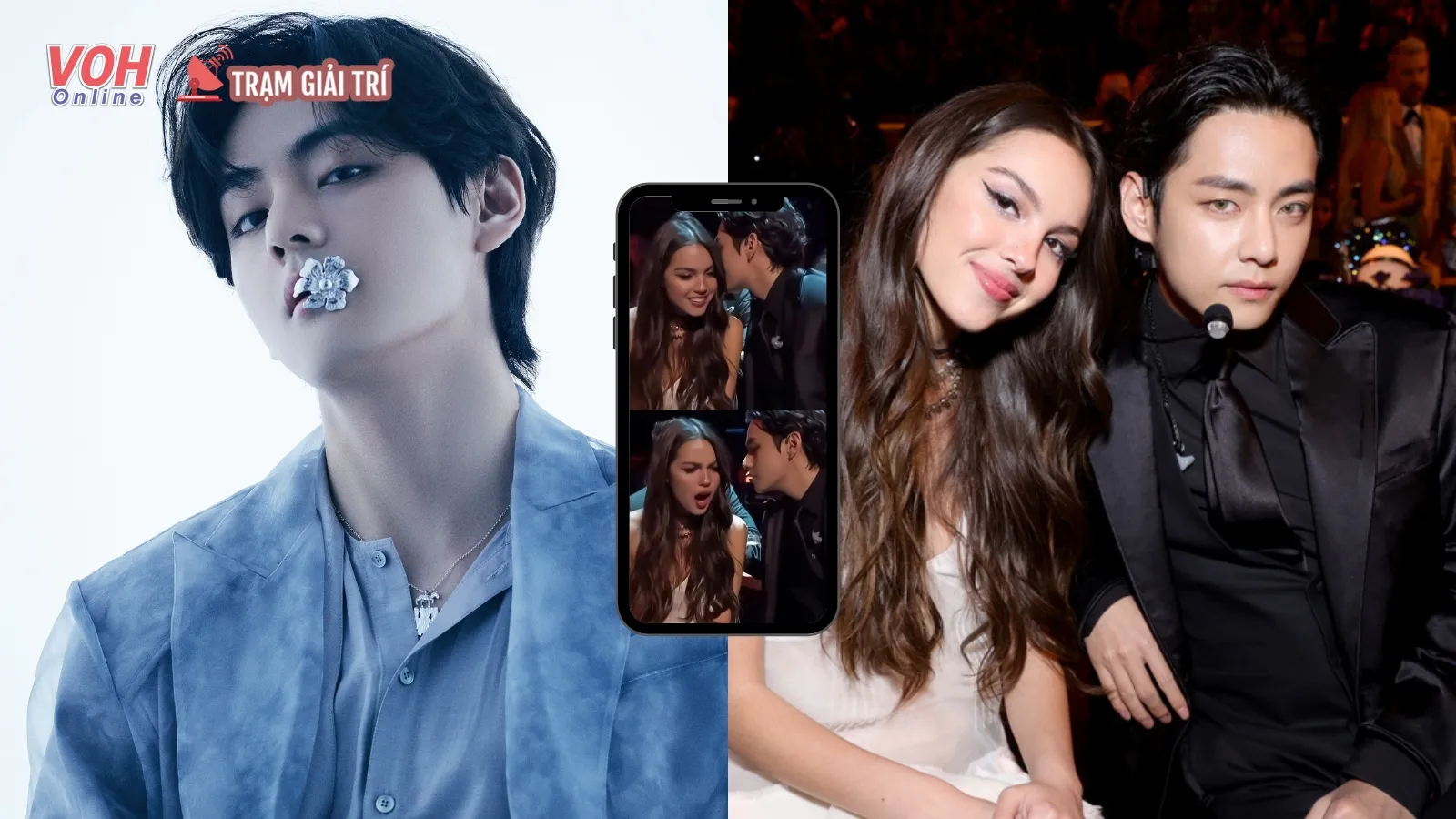 V (BTS) nói gì về màn thì thầm với Olivia Rodrigo ở Grammy 2022?