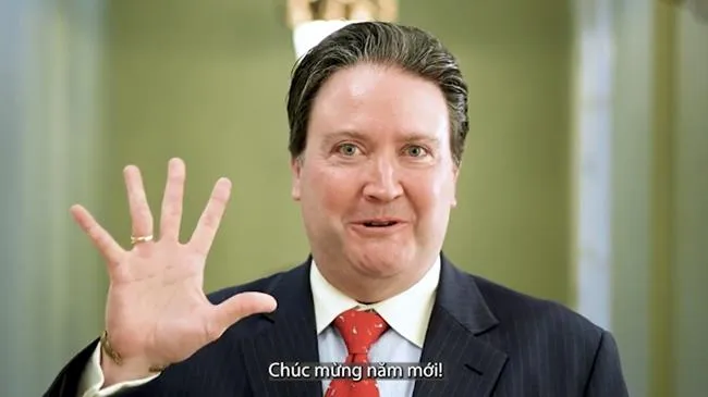 Đại sứ Mỹ Marc Knapper chúc mừng năm mới 2023 tại Việt Nam