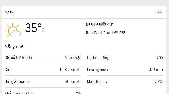 Dự báo thời tiết TPHCM hôm nay 24/2 và ngày mai 25/2/2023: trời nắng nóng, lượng UV cao