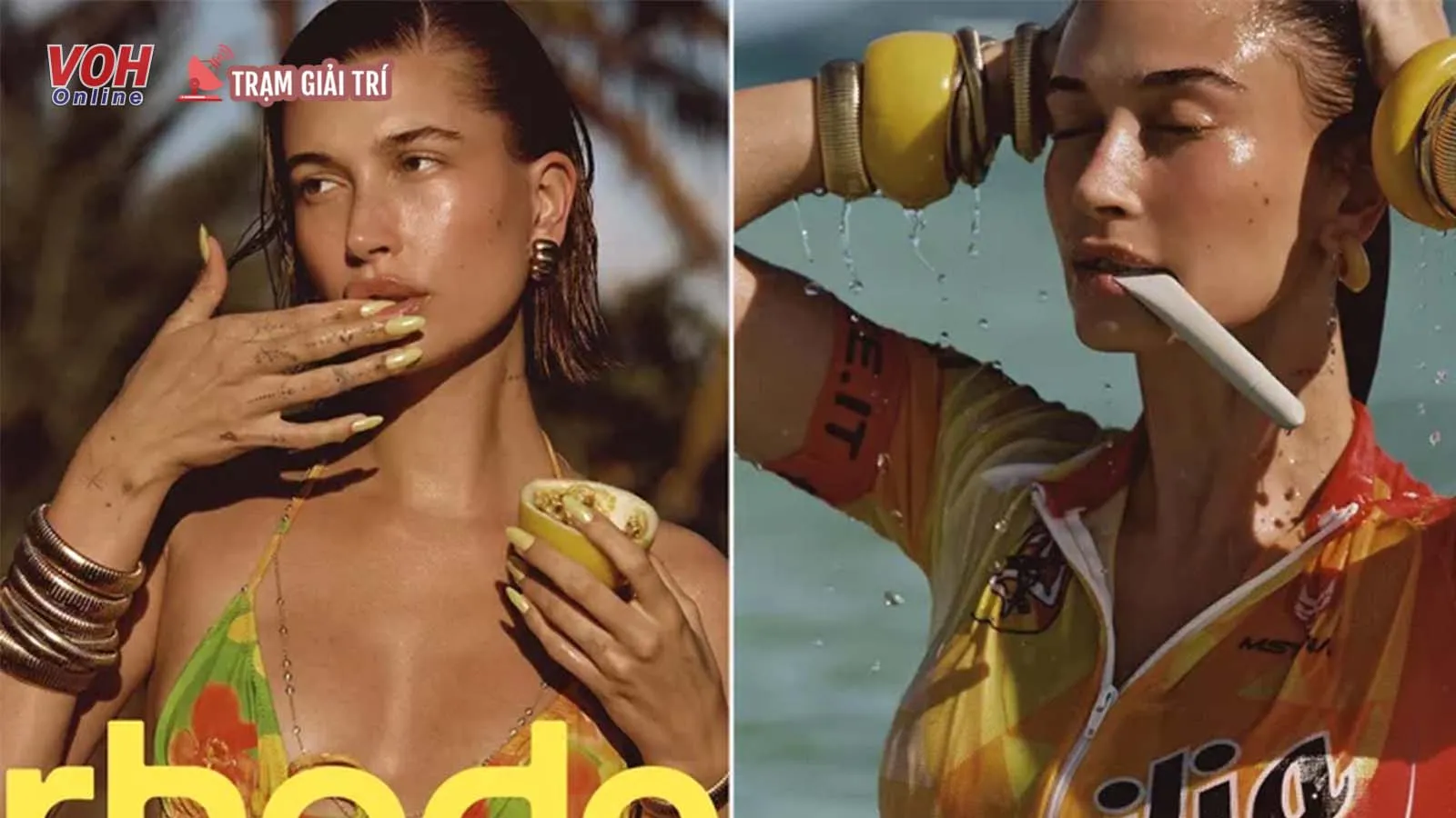 Hailey Bieber gây tranh cãi với bộ ảnh trong chiến dịch quảng cáo thương hiệu son môi của mình