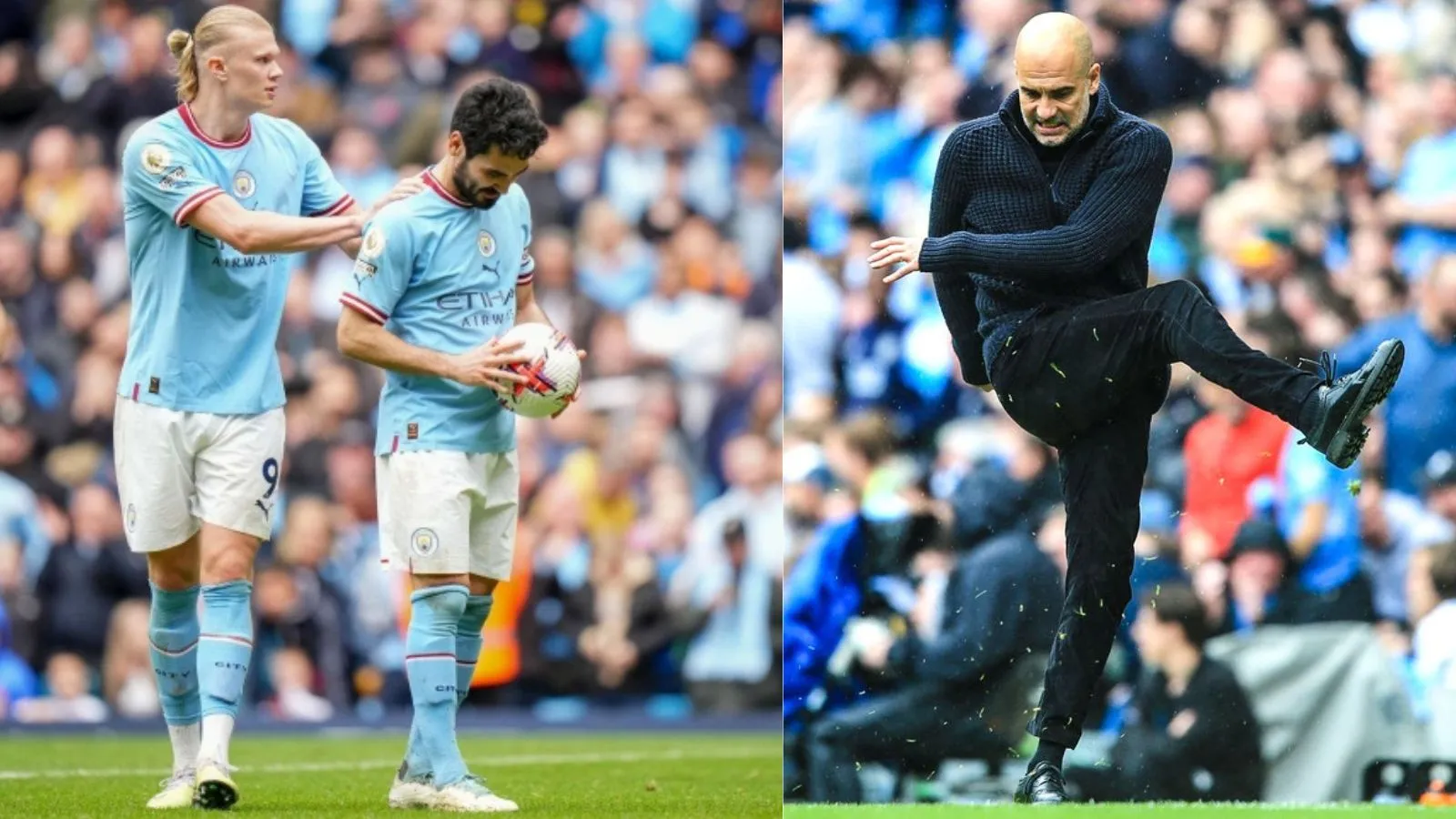 Haaland suýt báo hại Man City, Pep Guardiola tỏ ra khó chịu