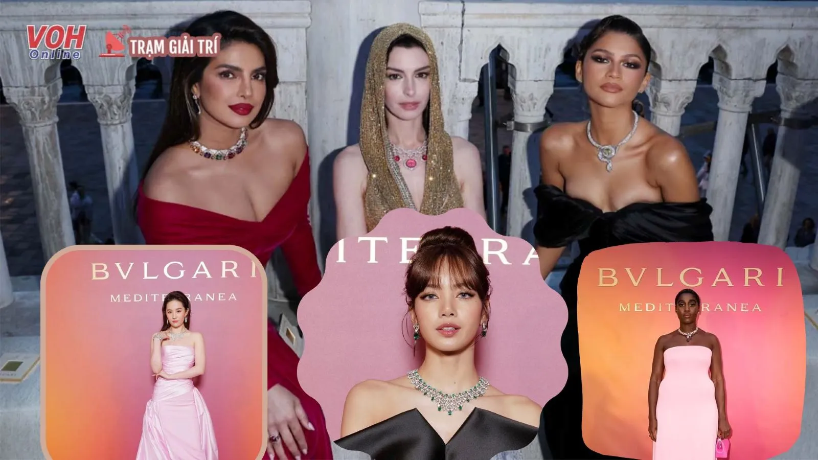 Show thời trang BVLGARI ở Ý: Lisa (BLACKPINK) hóa công chúa, Zendaya quá kiêu sa