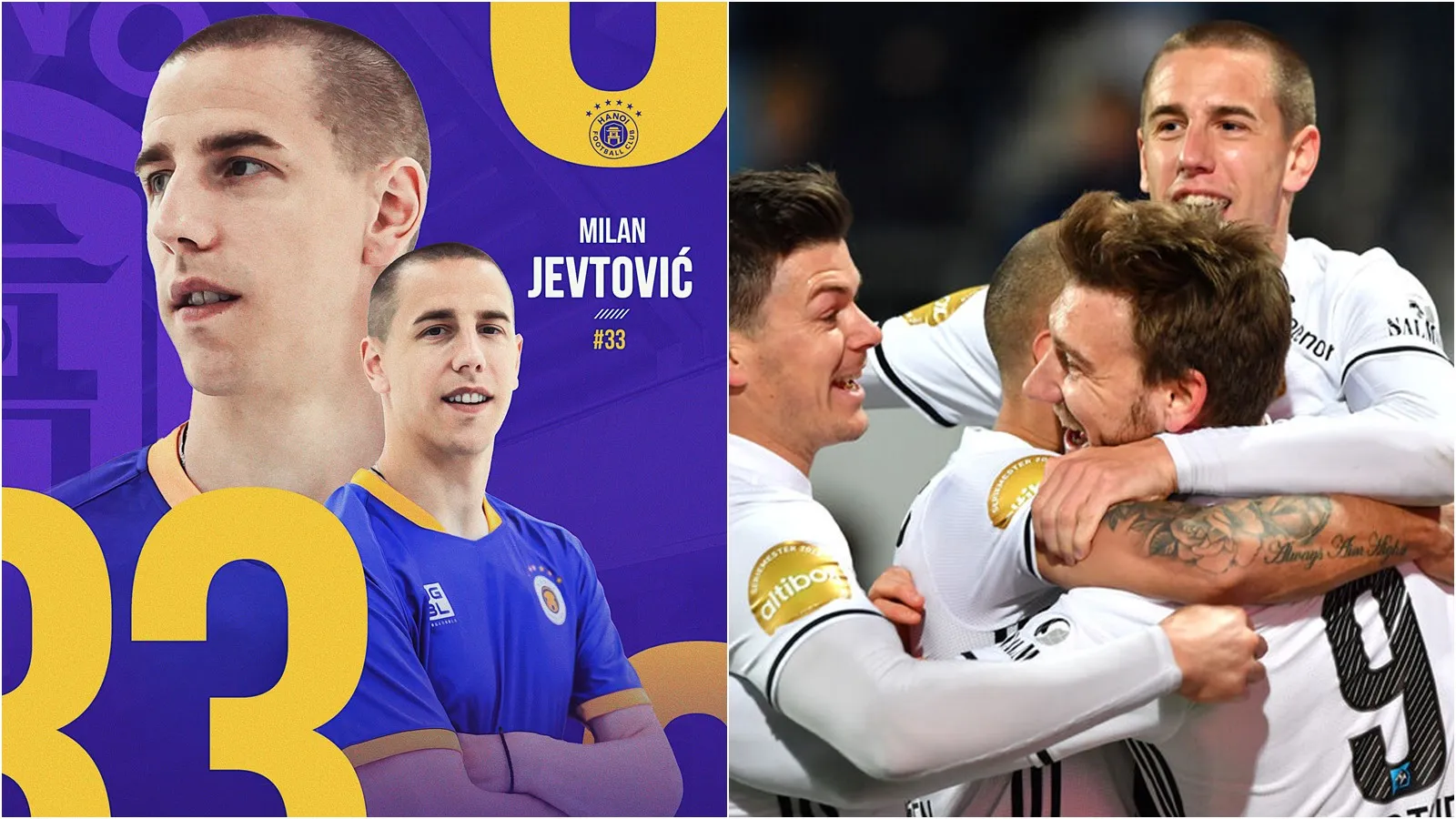 Bom tấn Hà Nội FC từng là đồng đội của Bendtner, đã đối đầu với Mbappe