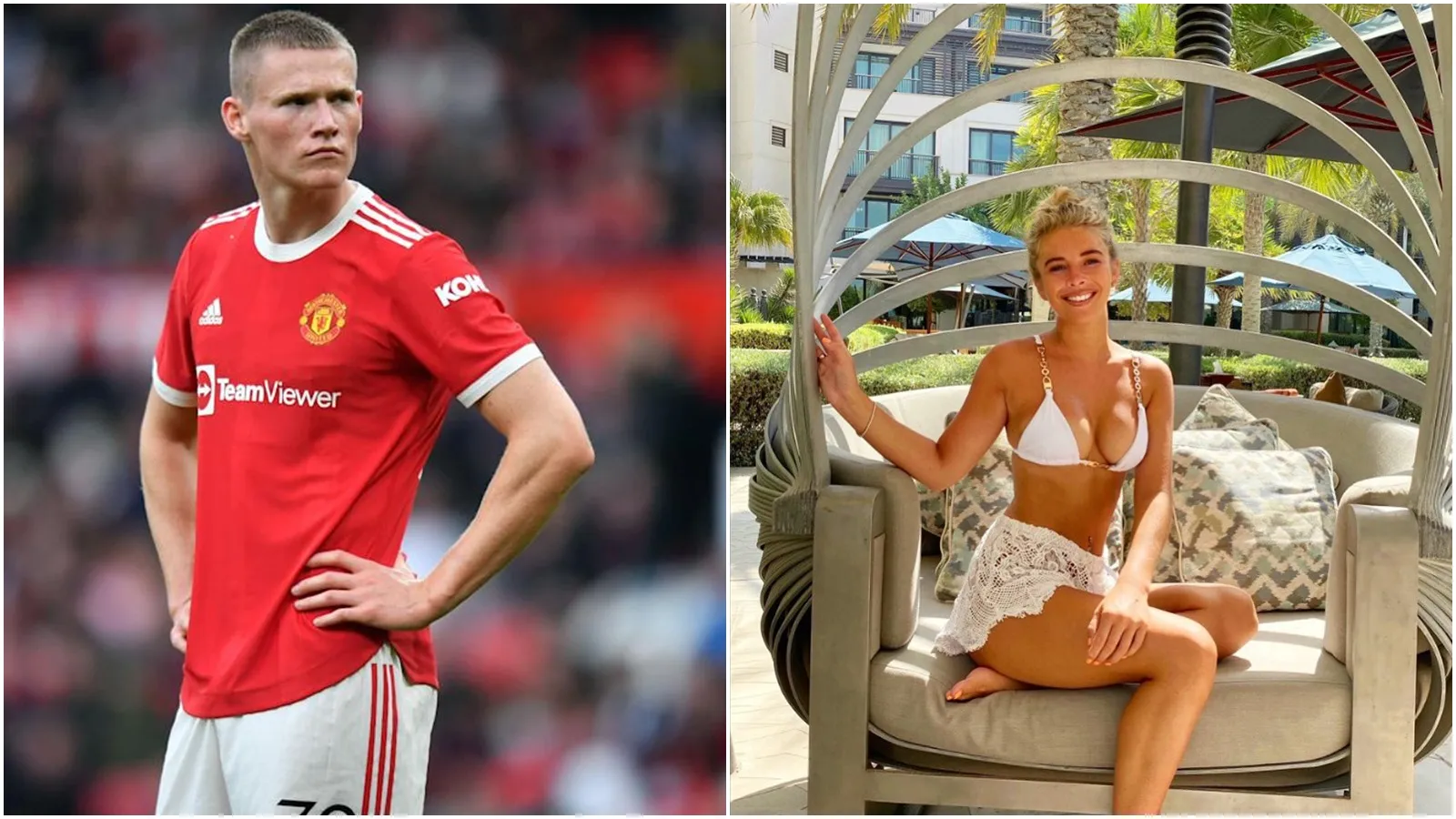 Bạn gái sao MU khoe trọn vòng 1 “nét căng” trên bãi biển