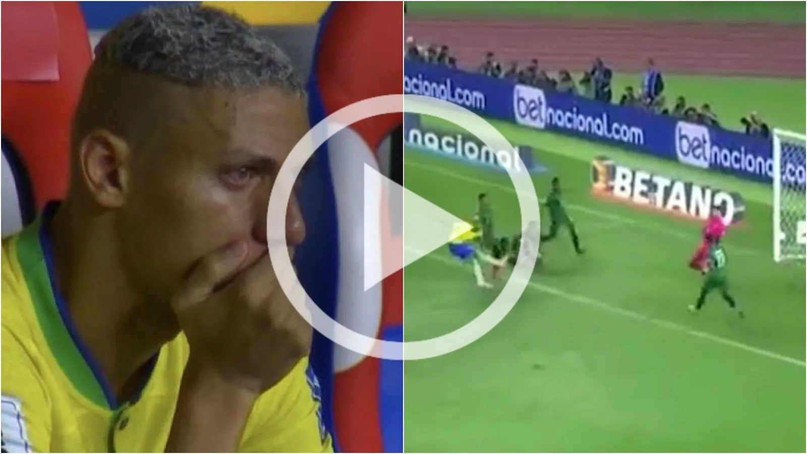 VIDEO: Học làm Gabriel Jesus bất thành, Richarlison bật khóc vì pha bỏ lỡ không tưởng