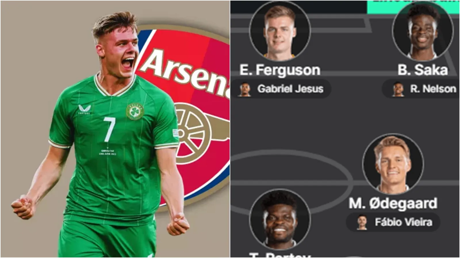 Dự đoán đội hình siêu mạnh của Arsenal với tiền đạo 100 triệu Evan Ferguson