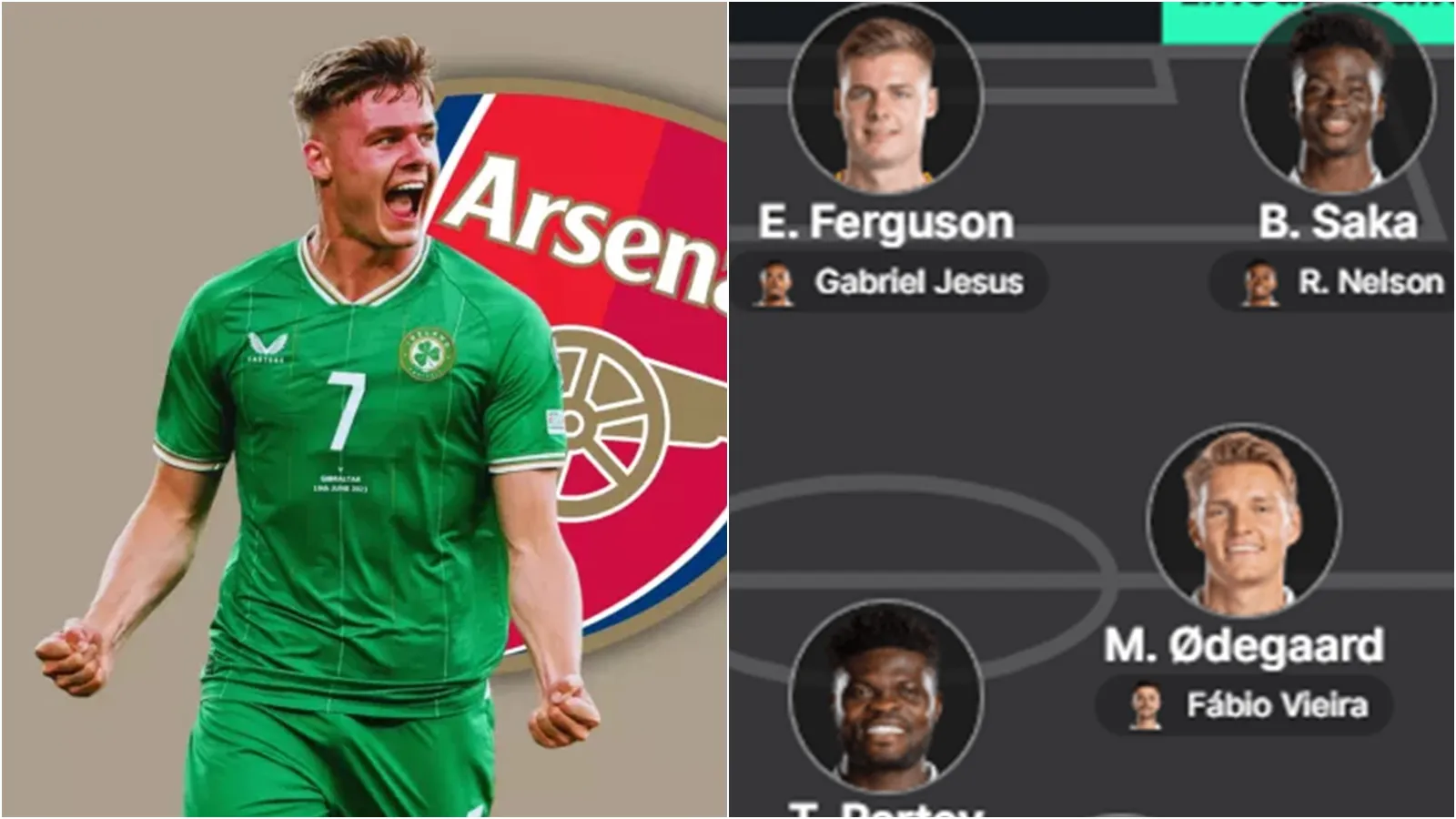 Dự đoán đội hình siêu mạnh của Arsenal với tiền đạo &quot;100 triệu&quot; Evan Ferguson