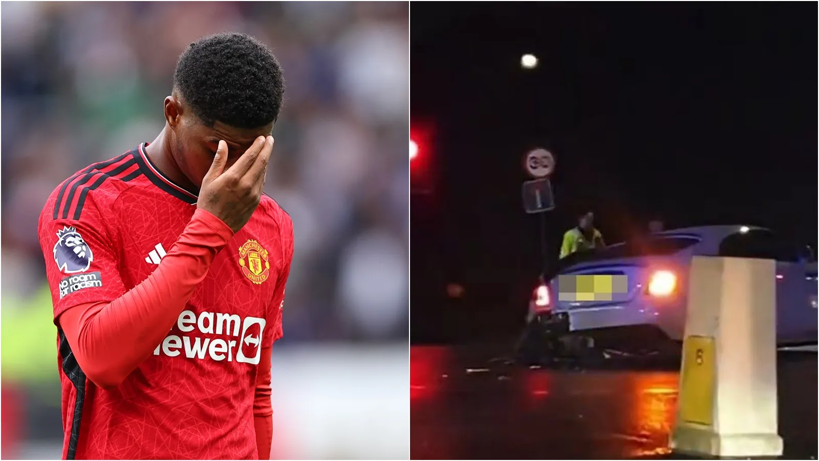 Rashford gặp tai nạn giao thông sau trận MU thắng Burnley