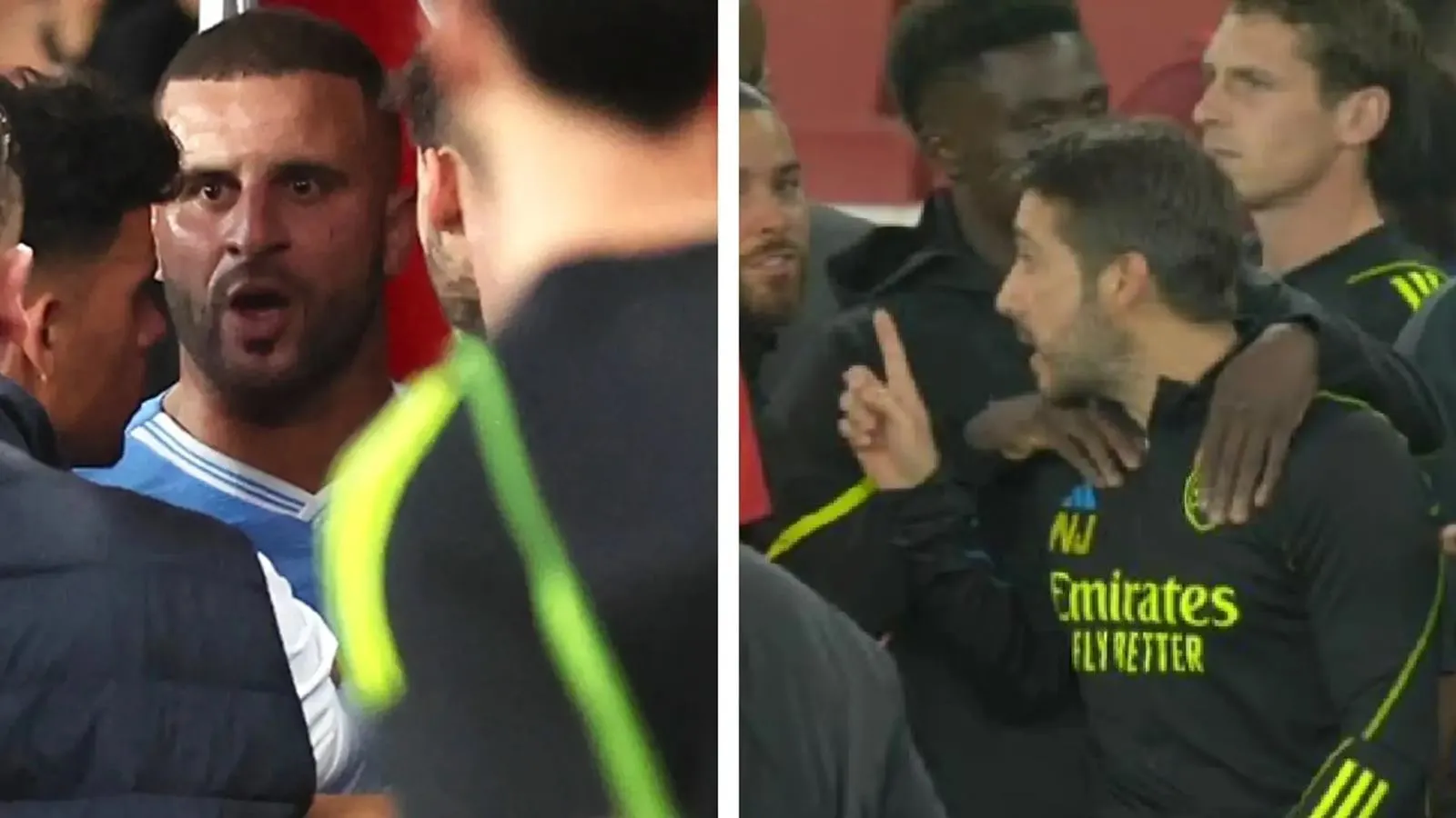 Trợ lý Arsenal bị tố đạo đức giả, cố tình trêu tức khiến Kyle Walker phát cáu