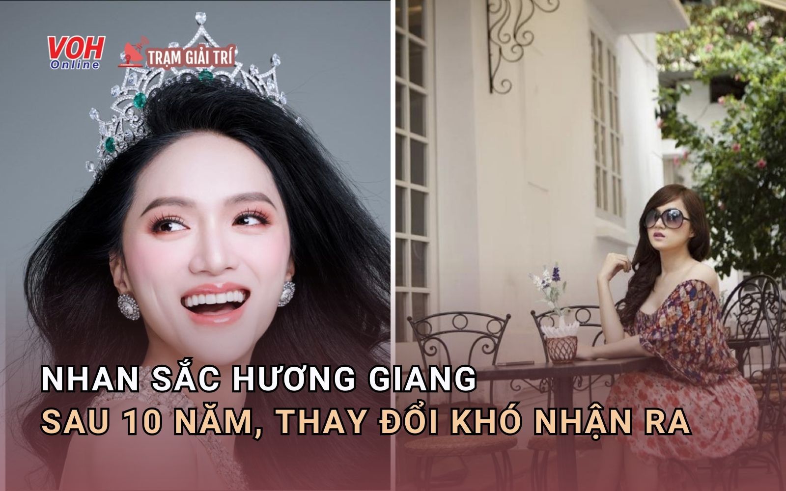 Nhan sắc hiện tại của Hương Giang khác thế nào so với ảnh 10 năm trước?