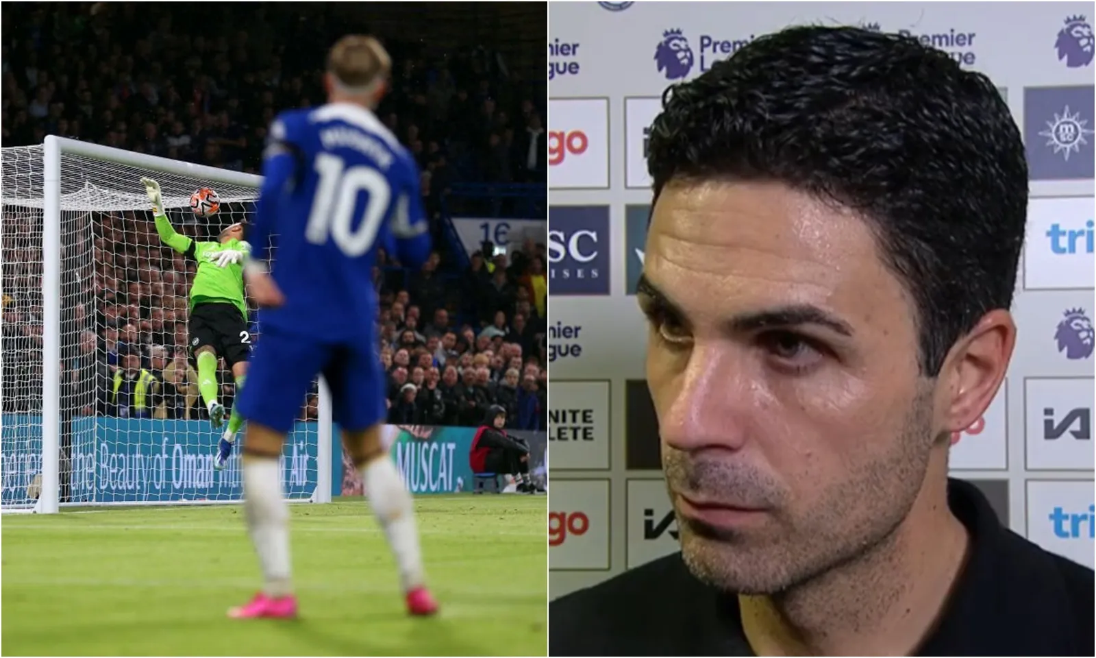 Mikel Arteta ngạc nhiên vì độc chiêu Chelsea nhắm vào David Raya