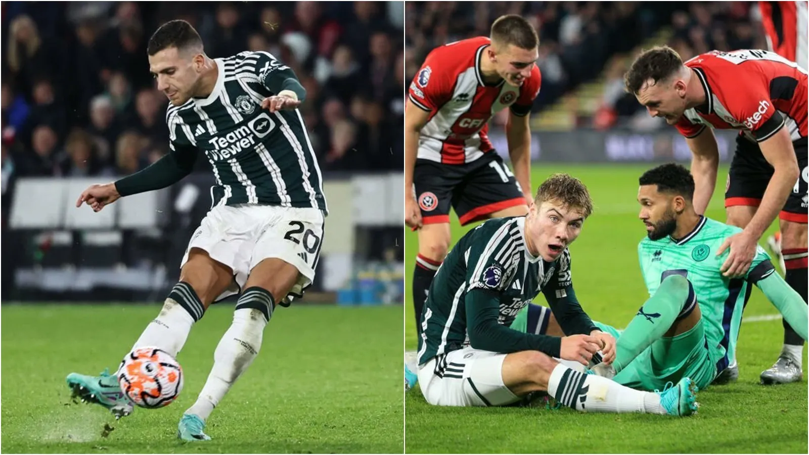 Chấm điểm Sheffield 1-2 MU: Dalot vẽ cầu vồng tuyệt đỉnh | Hojlund khiến Ten Hag não nề