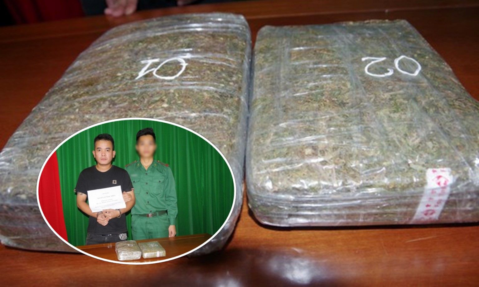Bắt đối tượng đem 2 kg cần sa khô từ Lào về Việt Nam