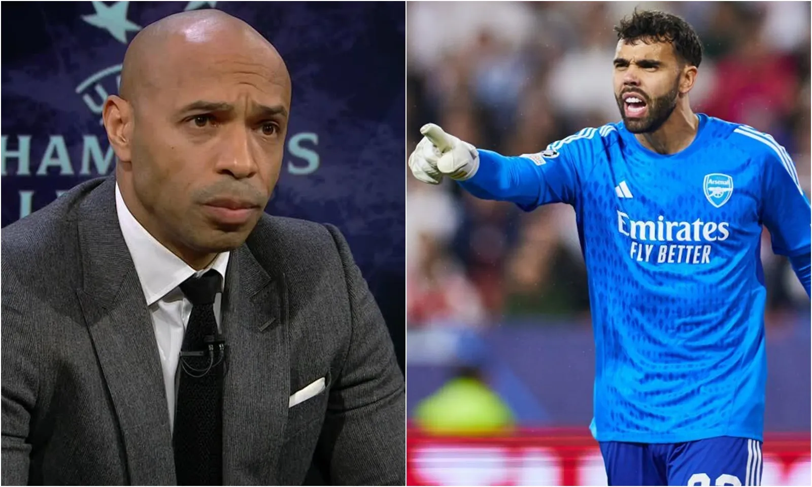 Thierry Henry: Tôi như tắt thở trong giây phút Raya đấm bóng
