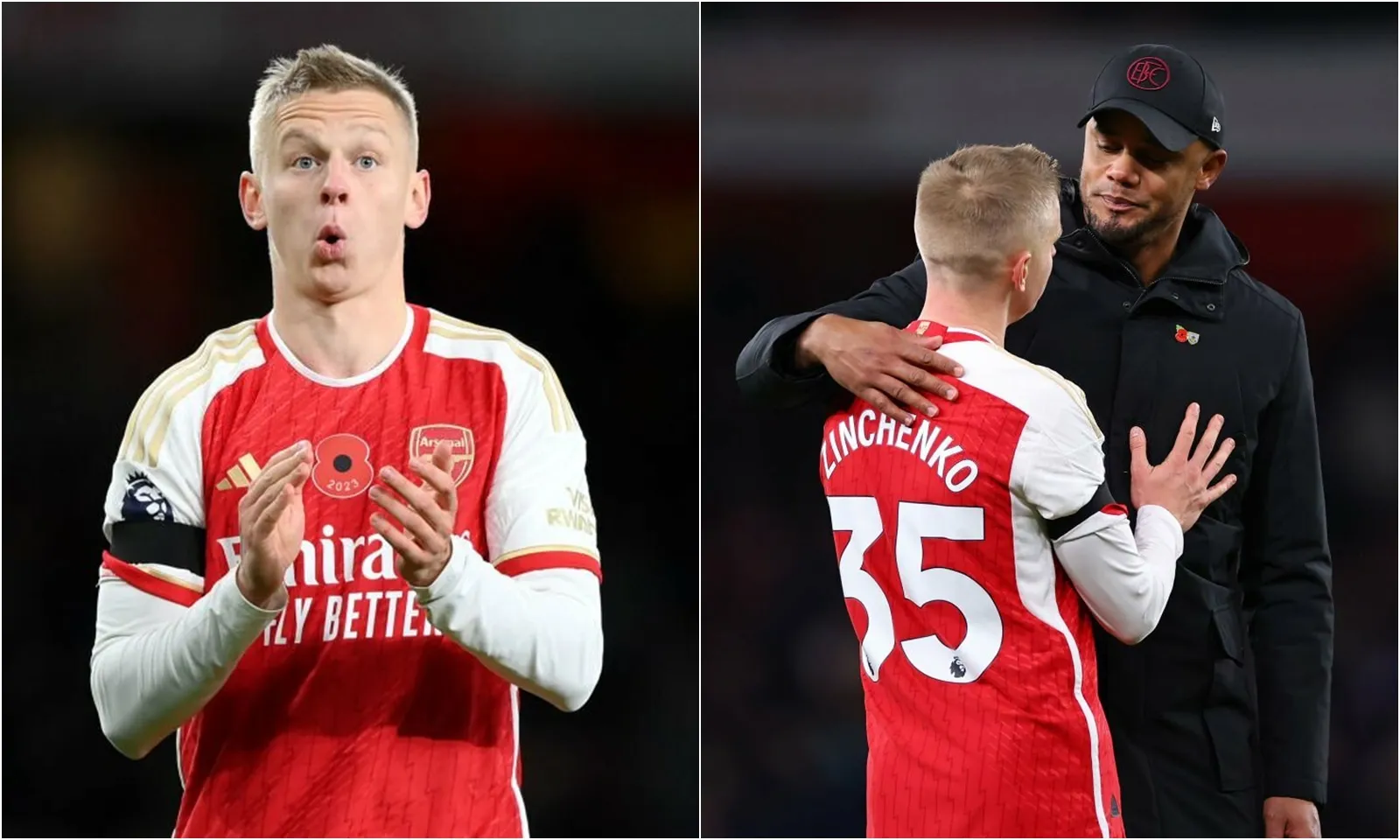 HÀI HƯỚC: Ghi siểu phẩm cho Arsenal, Zinchenko bị HLV Kompany chất vấn khó đỡ