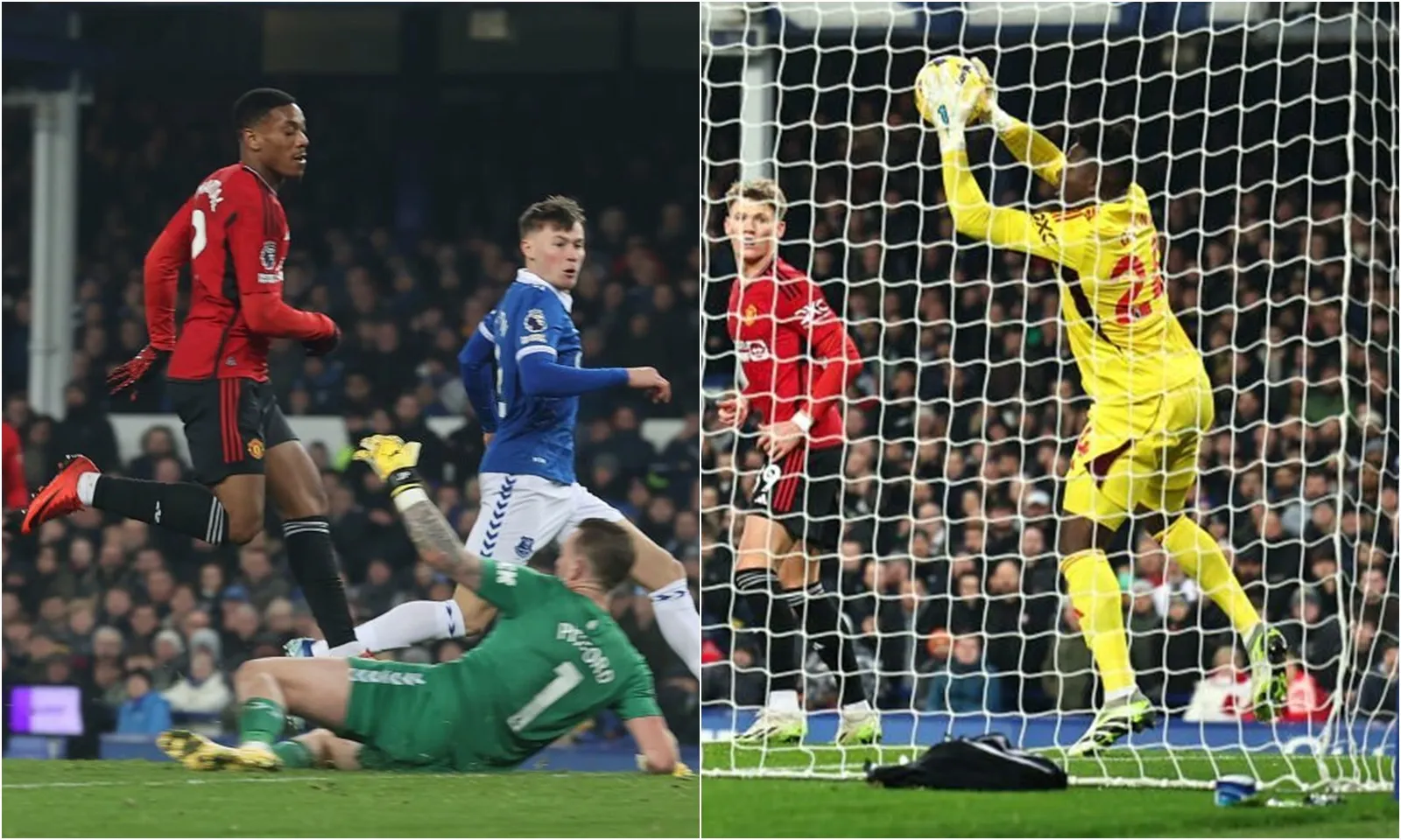 Chấm điểm Everton 0-3 MU: Martial khẳng định đẳng cấp | Chiến thần Onana xuất hiện