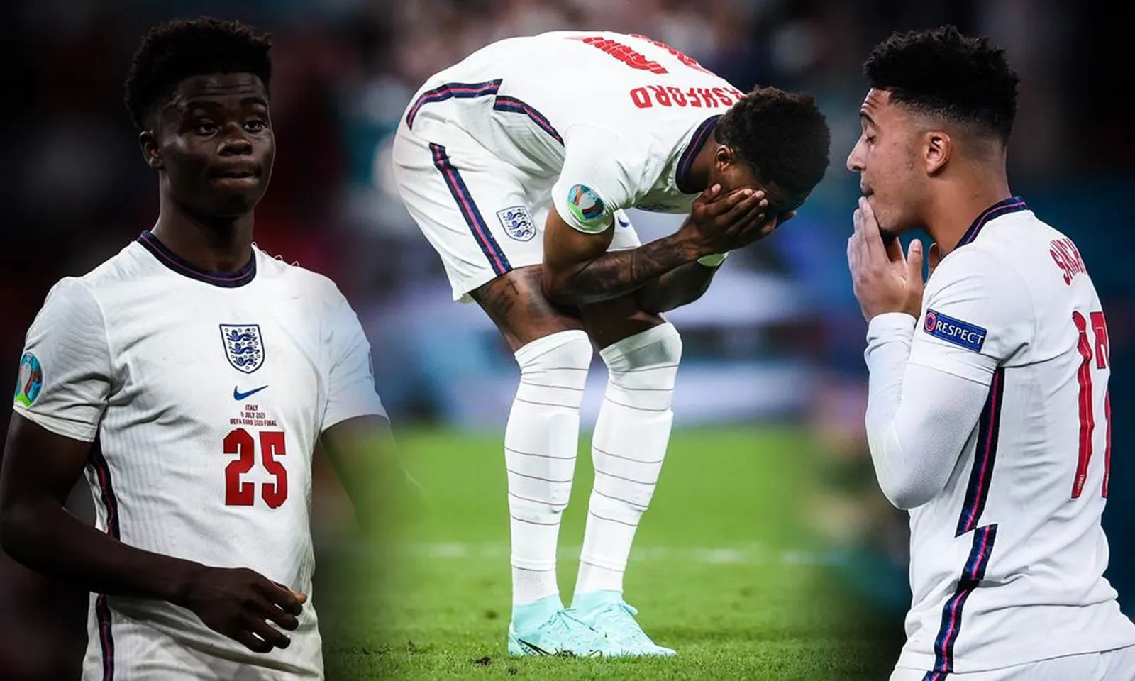3 ngôi sao báo hại tuyển Anh ở EURO 2020: Saka đẳng cấp thăng hạng | Sancho, Rashford lụi tàn