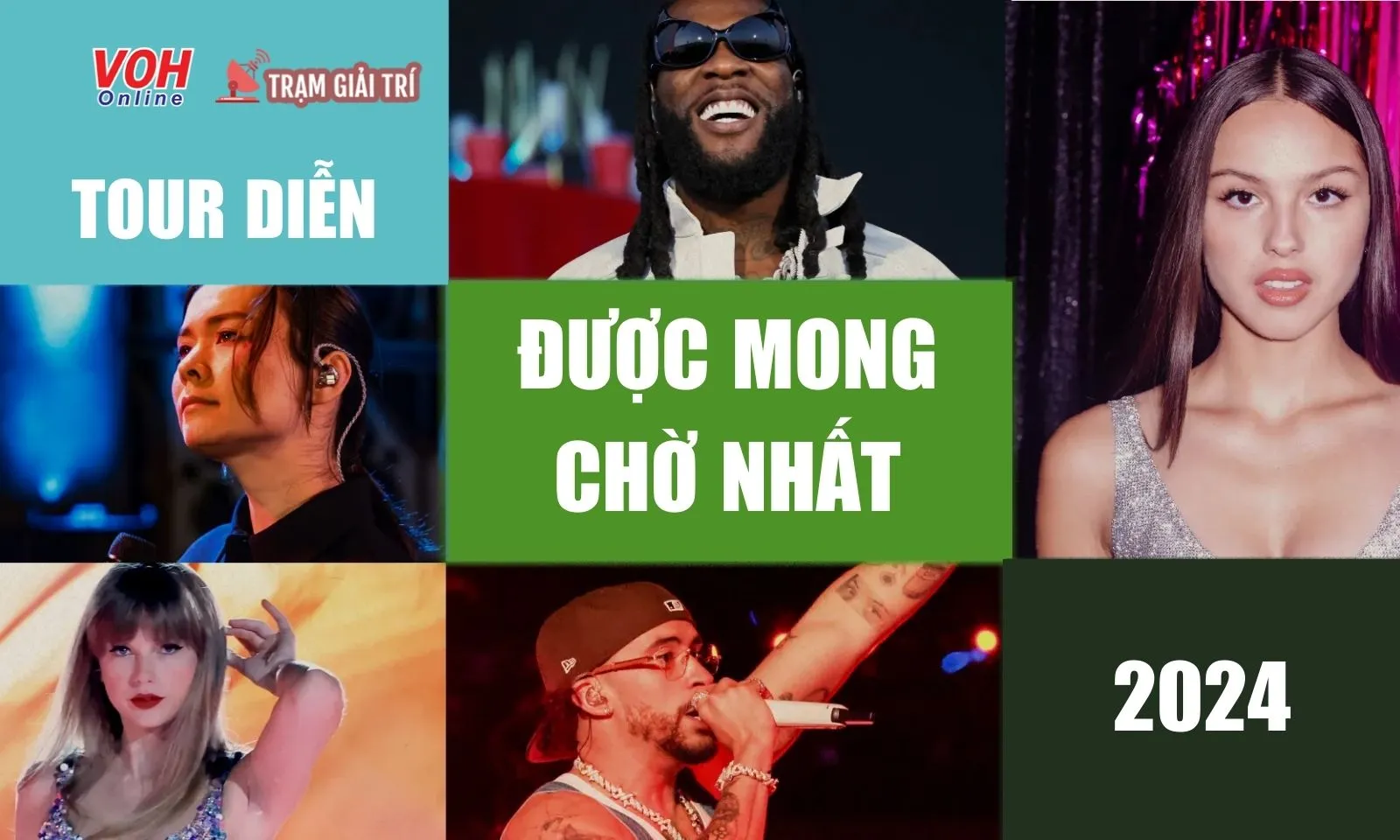 Top những tour diễn được mong chờ nhất năm 2024
