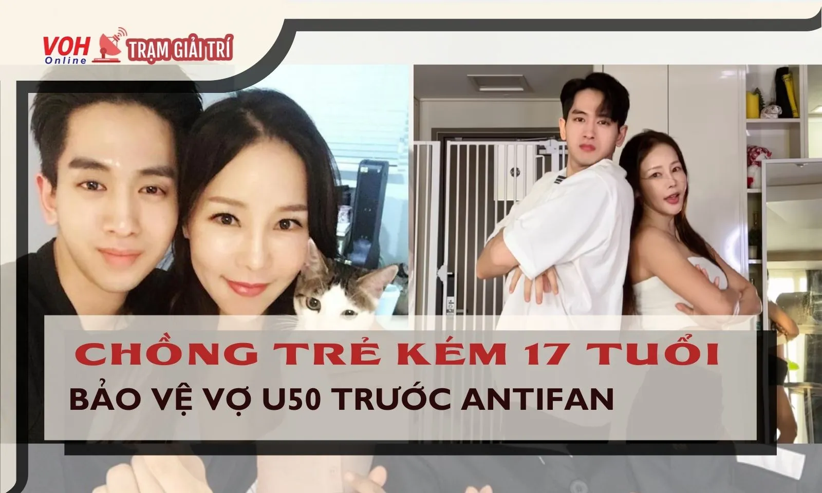 Chồng trẻ bảo vệ “bom sex” Hàn trước bình luận khiếm nhã