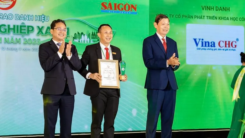 Vina CHG nhận giải thưởng Doanh nghiệp xanh TP. HCM năm 2023