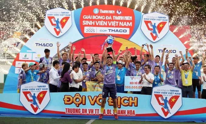 Đại học VH,TT,DL Thanh Hóa vô địch Giải bóng đá Thanh Niên Sinh viên Việt Nam lần III 