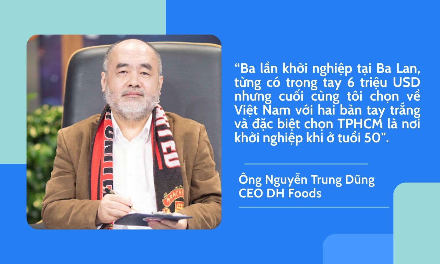 Ông Nguyễn Trung Dũng-CEO DH Foods:&quot;Chọn TPHCM bắt đầu hành trình kinh doanh là quyết định đúng đắn&quot; 