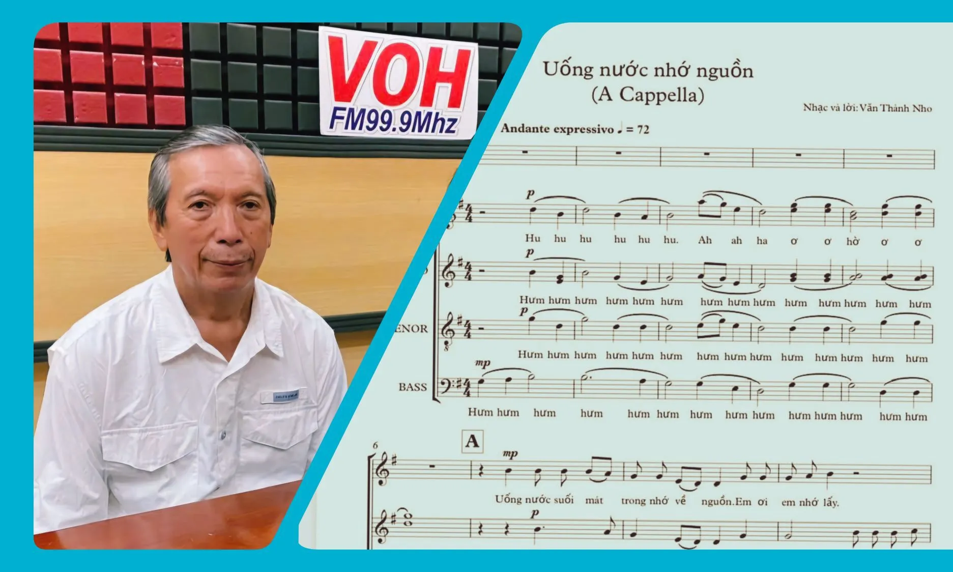 Hòa cùng hợp xướng “Uống nước nhớ nguồn” của nhạc sĩ Văn Thành Nho