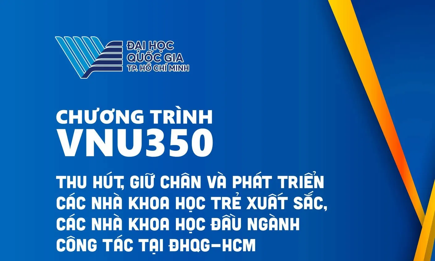 Chương trình VNU350 về thu hút, giữ chân và phát triển các nhà khoa học trẻ xuất sắc của ĐHQG-HCM