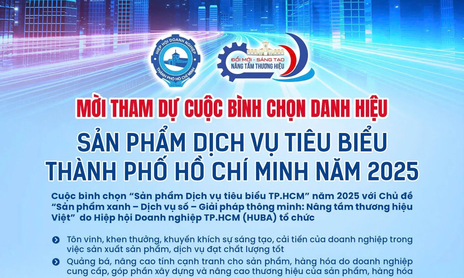 Tổ chức bình chọn danh hiệu “Sản Phẩm, Dịch Vụ Tiêu Biểu Tp. Hồ Chí Minh” năm 2025
