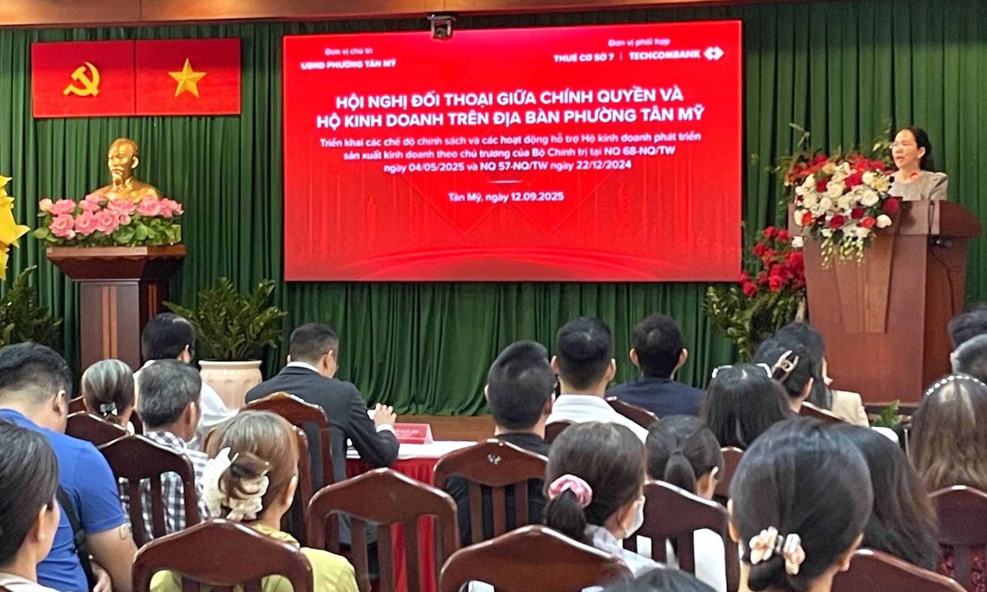 Phường Tân Mỹ đối thoại, gỡ khó cho các hộ kinh doanh, thúc đẩy phát triển kinh tế tư nhân