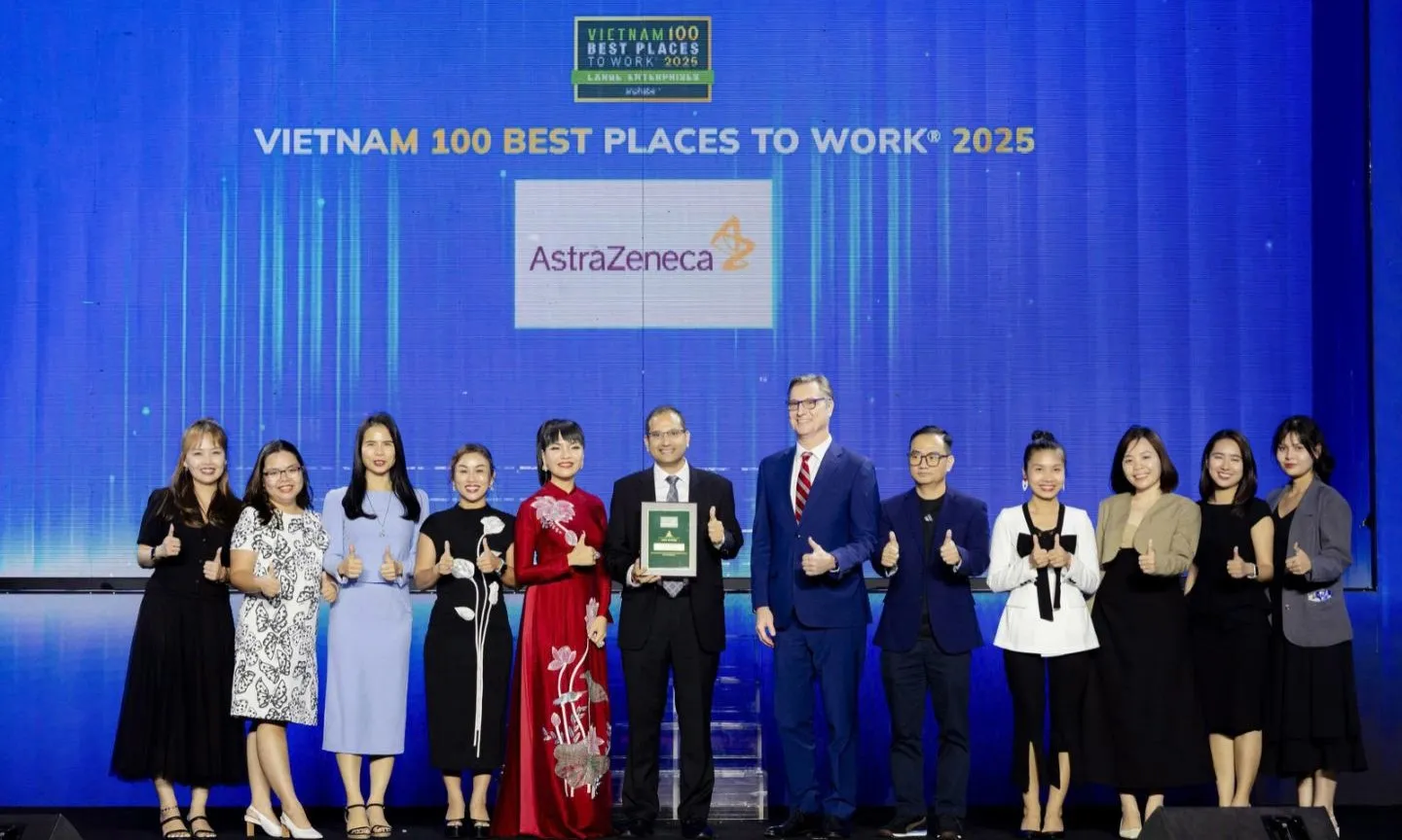 AstraZeneca tiếp tục được vinh danh trong “Top 100 Nơi làm việc tốt nhất Việt Nam 2025”.