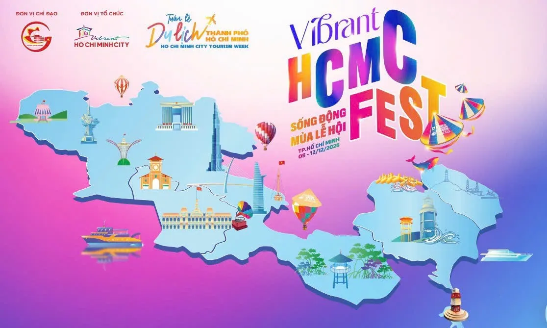 18H tối nay (05/12) Khai mạc Tuần Lễ Du Lịch TPHCM, kéo dài tới 12/12/2025