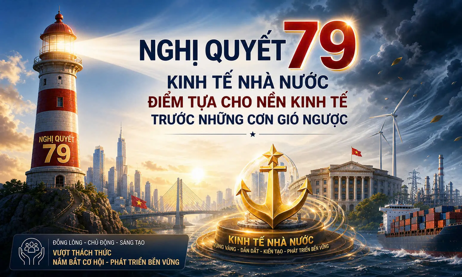 Nghị quyết 79: Kinh tế nhà nước, điểm tựa trước những “cơn gió ngược” 