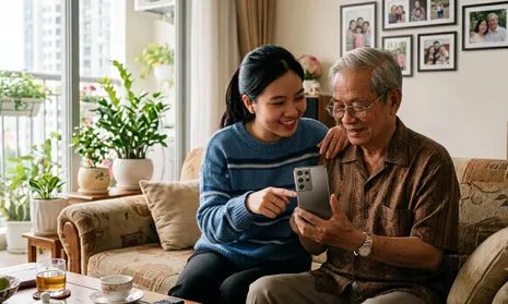 Cùng kiên nhẫn và đồng hành khi hướng dẫn người cao tuổi dùng mạng an toàn