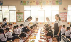 Siết kiểm soát bữa ăn học đường, thức ăn đường phố