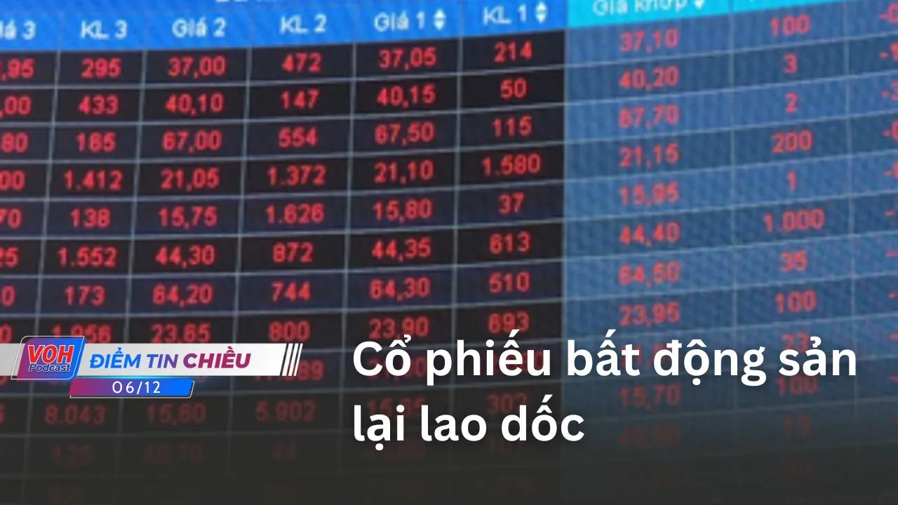 Điểm tin chiều 6/12: Đề xuất giữ nguyên thuế BVMT xăng dầu | Cổ phiếu bất động sản lao dốc