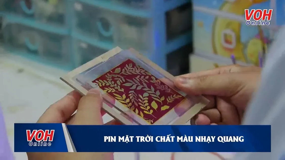 Pin quang hóa mặt trời hoa văn 